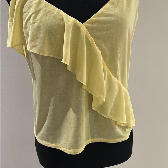 H&M Yellow Asymmetrical Ruffled Camisole Top - Picture 3 of 7